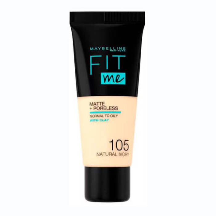 美宝莲纽约 Fit Me 哑光无孔 105 天然象牙粉底